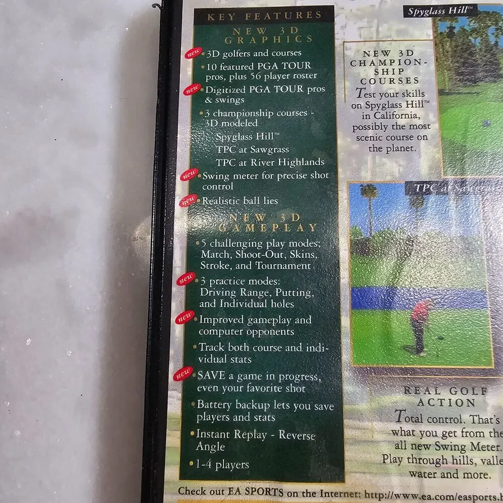 PGA Tour 96 Sega Genesis Boxed Used complete in box